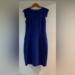 Blue sheath dress by JCrew
